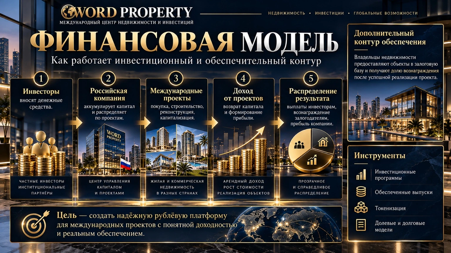 Финансовая модель · ранняя схема